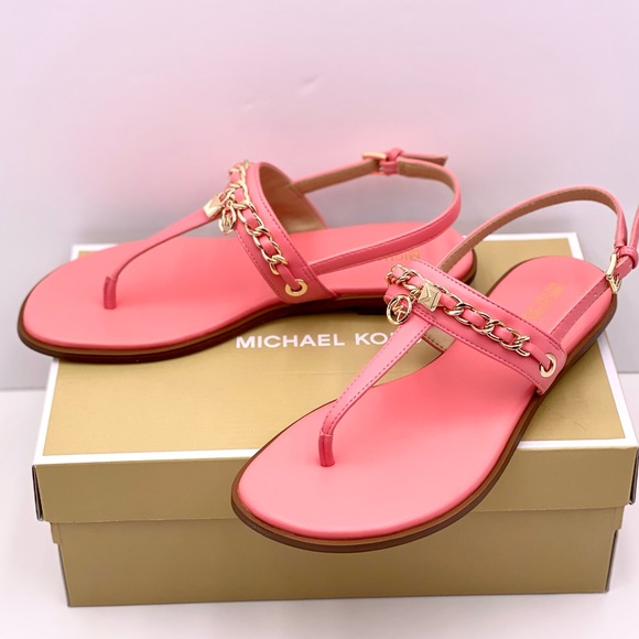 Michael Kors Elsa Thong Sandals Grapefruit - Picture 8 of 10